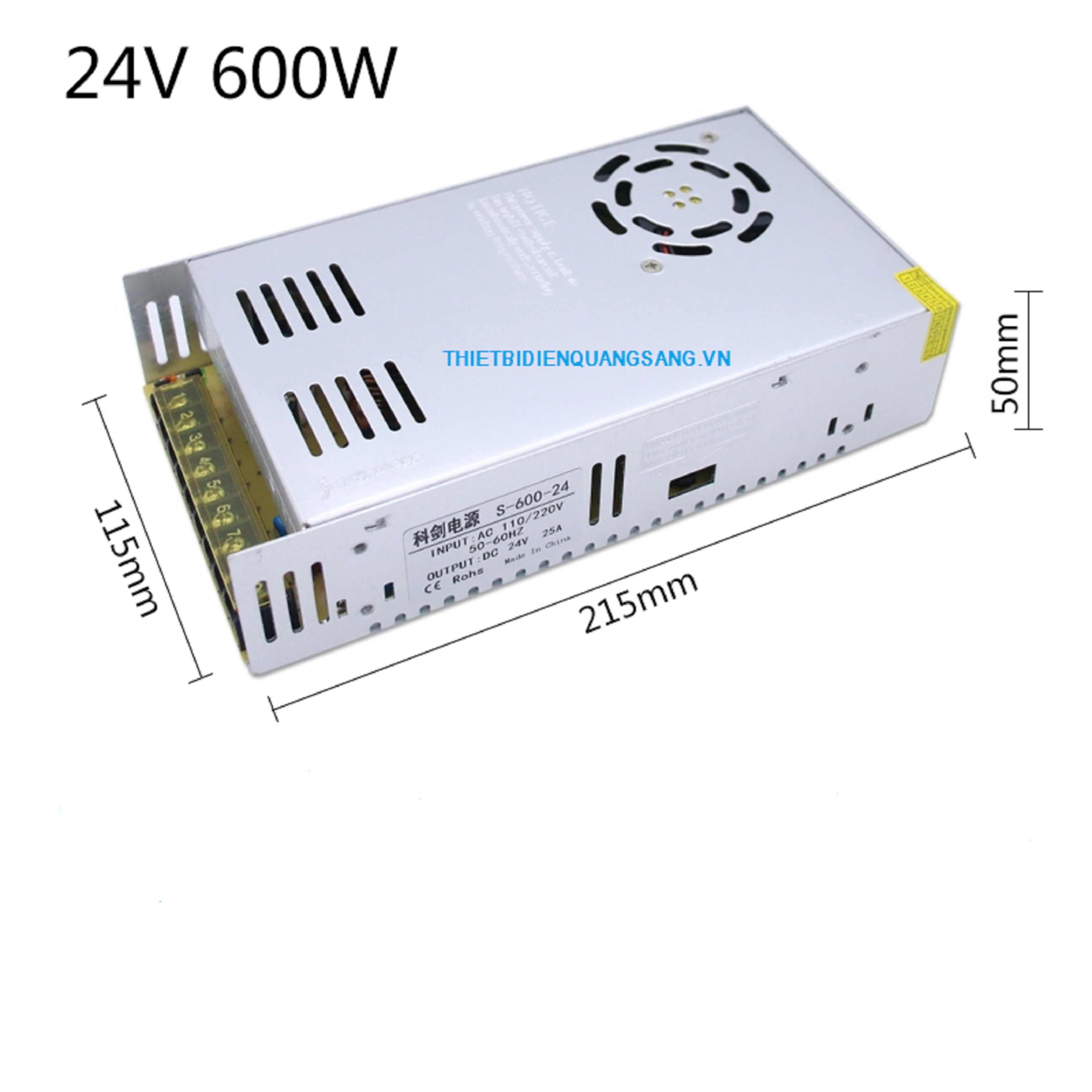 Nguồn tổ ong S-600-24 24V 25A