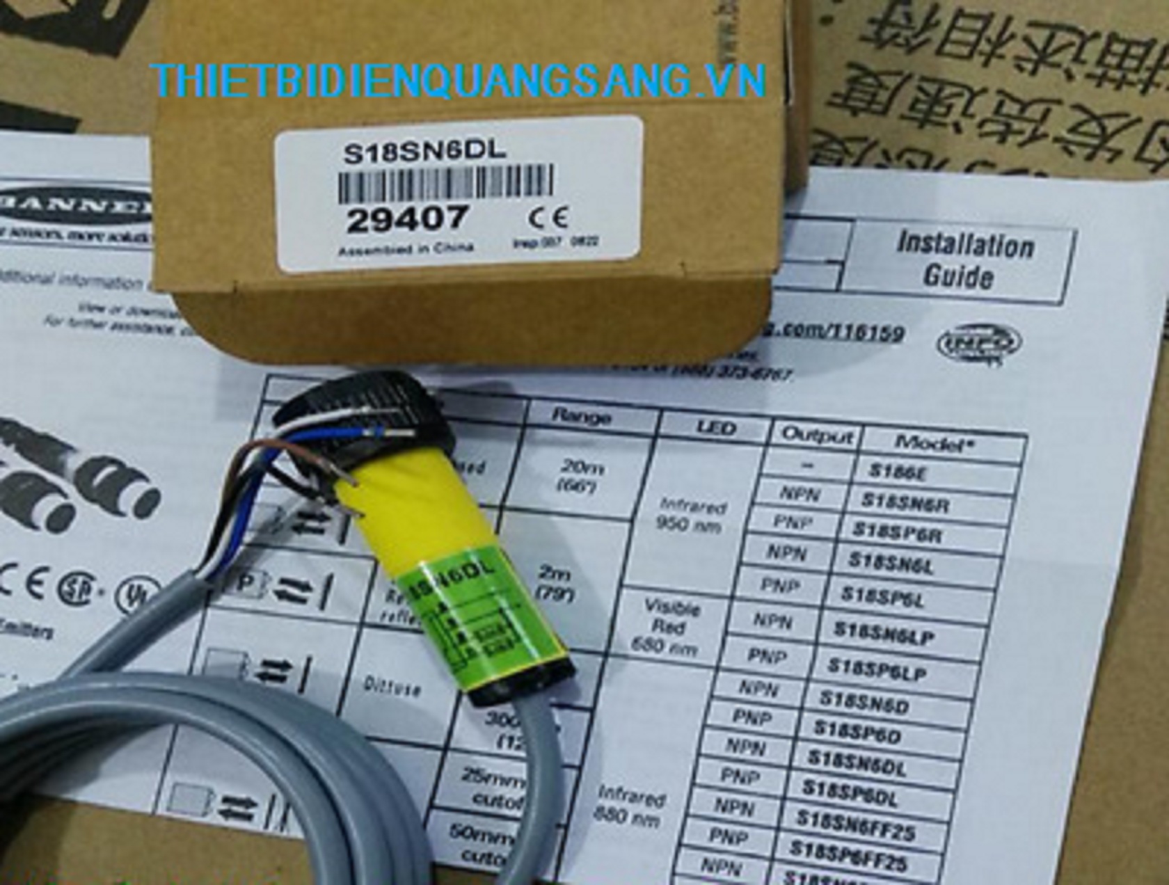 CẢM BIẾN QUANG BANNER S18SN6DL