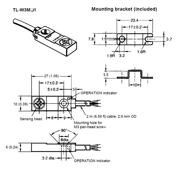 Cảm biến từ omron TL-W3MB2 2M
